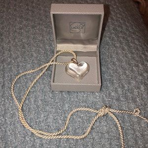 Lalique Glass Heart Necklace